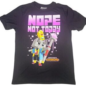Minecraft Dungeons “Nope Not Today” Graphic T-Shirt Black Size XXL